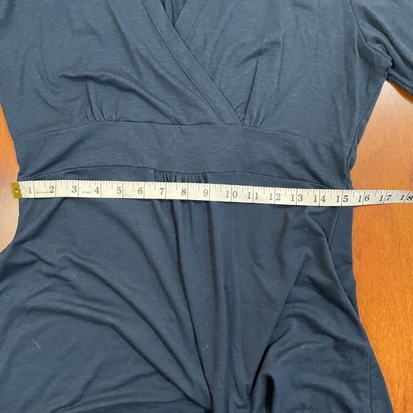 Eddie Bauer Empress Semi Pleated Fit and Flare Dress Blue Size M Petite - Picture 8 of 12